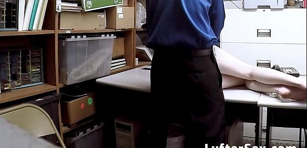 Petite Blonde Teen Caught Live Stealing on CCTV
